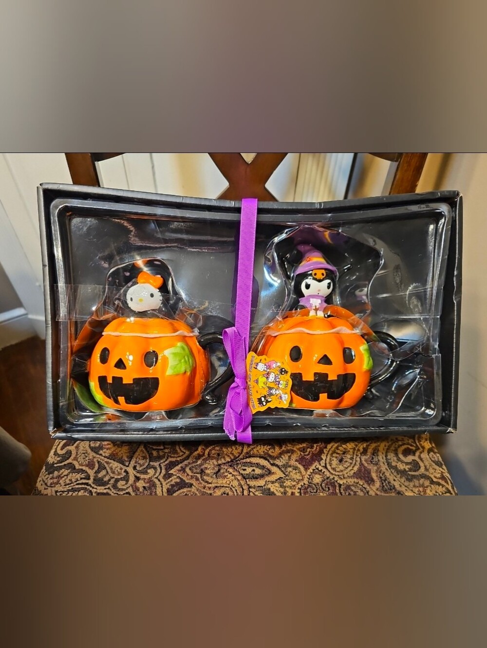 Sanrio Halloween Pumpkin Figurine Set - Orange and Purple